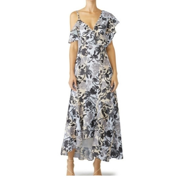 Adeam Floral Asymmetric Dress Sz 4 - Picture 2 of 7